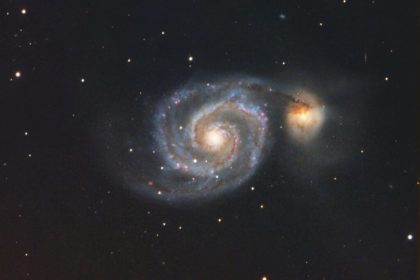 M 51 Vortex Galaxy in the Hunting Dog Constellation