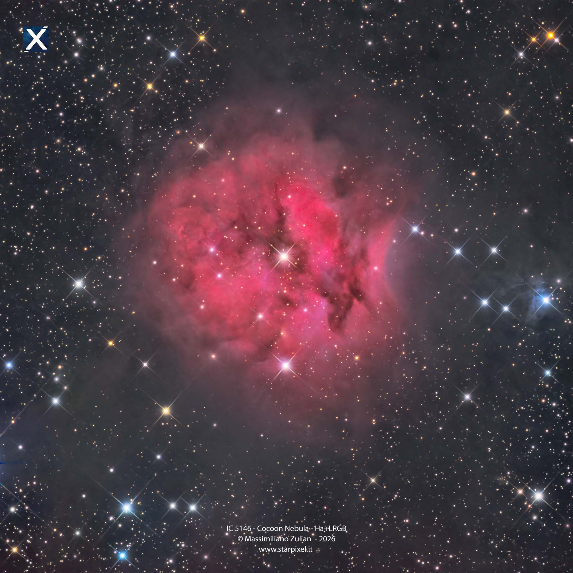 IC 5146-Cocoon Nebula Ha LRGB